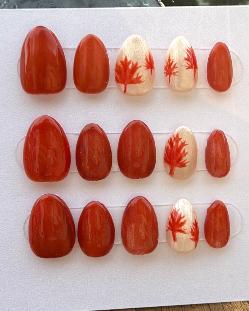 Falling Leaves Red